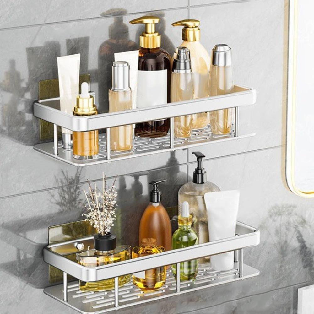 2Pcs Thicken Wall-Mounted Shelf Rack Rustproof Home Storage Organizer Bathroom Accessories