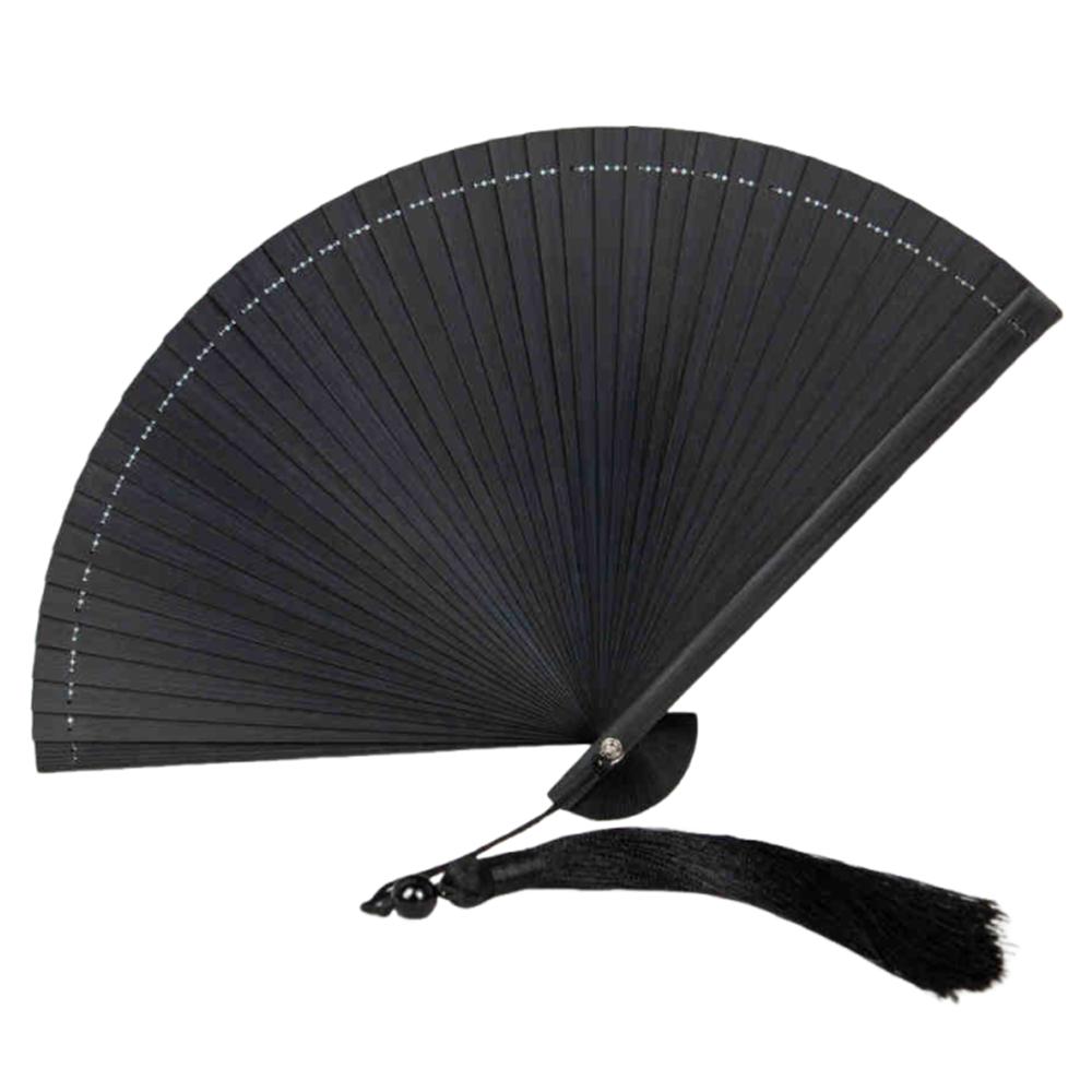 Chinese Style Solid Color Bamboo Fan Exquisite Elegant Handheld Fans Hanfu Accessories