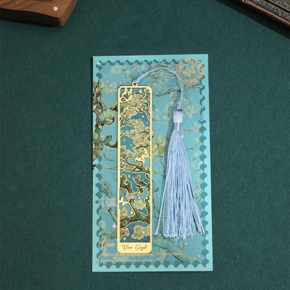 Подарок студенту Металлическая закладка с длинной кисточкой Разделитель страниц Креативная скрепка для книги для чтения