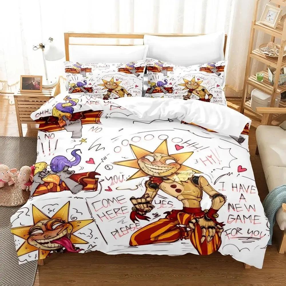 Sundrop Moondrop Duvet Cover Pillowcase Bedding Set Adult Boy Girl Bedroom Decoration Children Gift Single Double Size