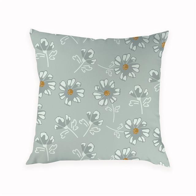 Маленькая подушка со свежим цветочным принтом, чехол для подушки для дома, гостиной, украшения дивана, квадратная подушка, наволочка