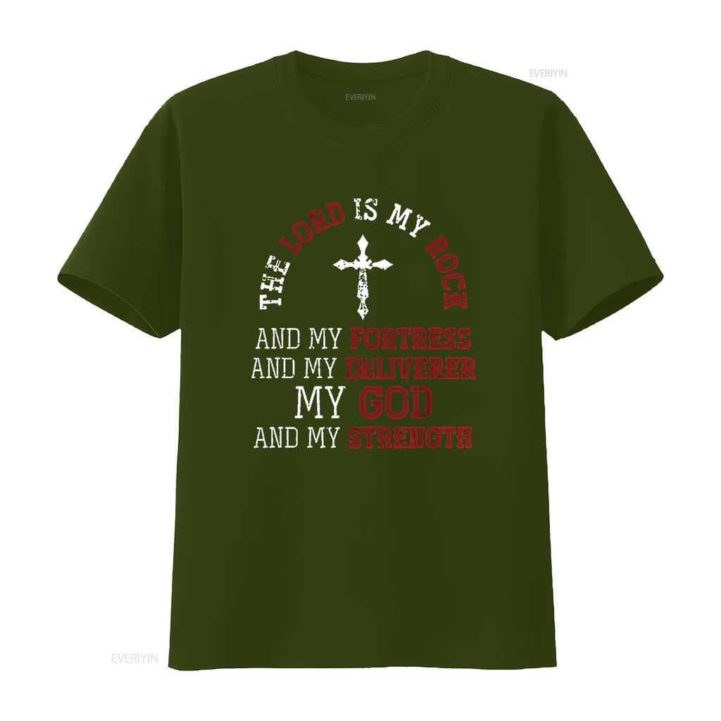 Womens My God And Strength Jesus Lord Devotee Bible Prayer T Shirt Black Large vintage Washed Casual Versatile Stretched homme