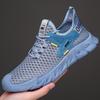 Мужские кроссовки с крупной сеткой, летние, дышащие, новинка 2025 года, повседневная обувь из сетчатой ткани, мужские кроссовки на шнуровке