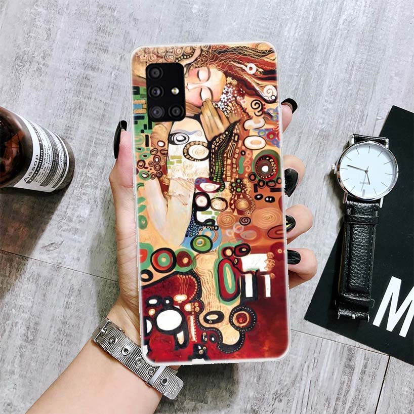 Чехол для телефона Kiss от Густава Климта с рисунком для Samsung Galaxy A50 A70 A40 A30 A20S A10 Note 20 Ultra 10 Lite 9 8 A6 A8 Plus A7 A9 + C