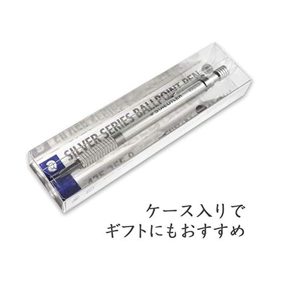 Шариковая ручка STAEDTLER, на масляной основе, Серебряная серия, 0,8 мм, 1 шт., 425 25F-9, Основание для чертежного механического карандаша, Баланс корпуса Precision Design, Нескользящая