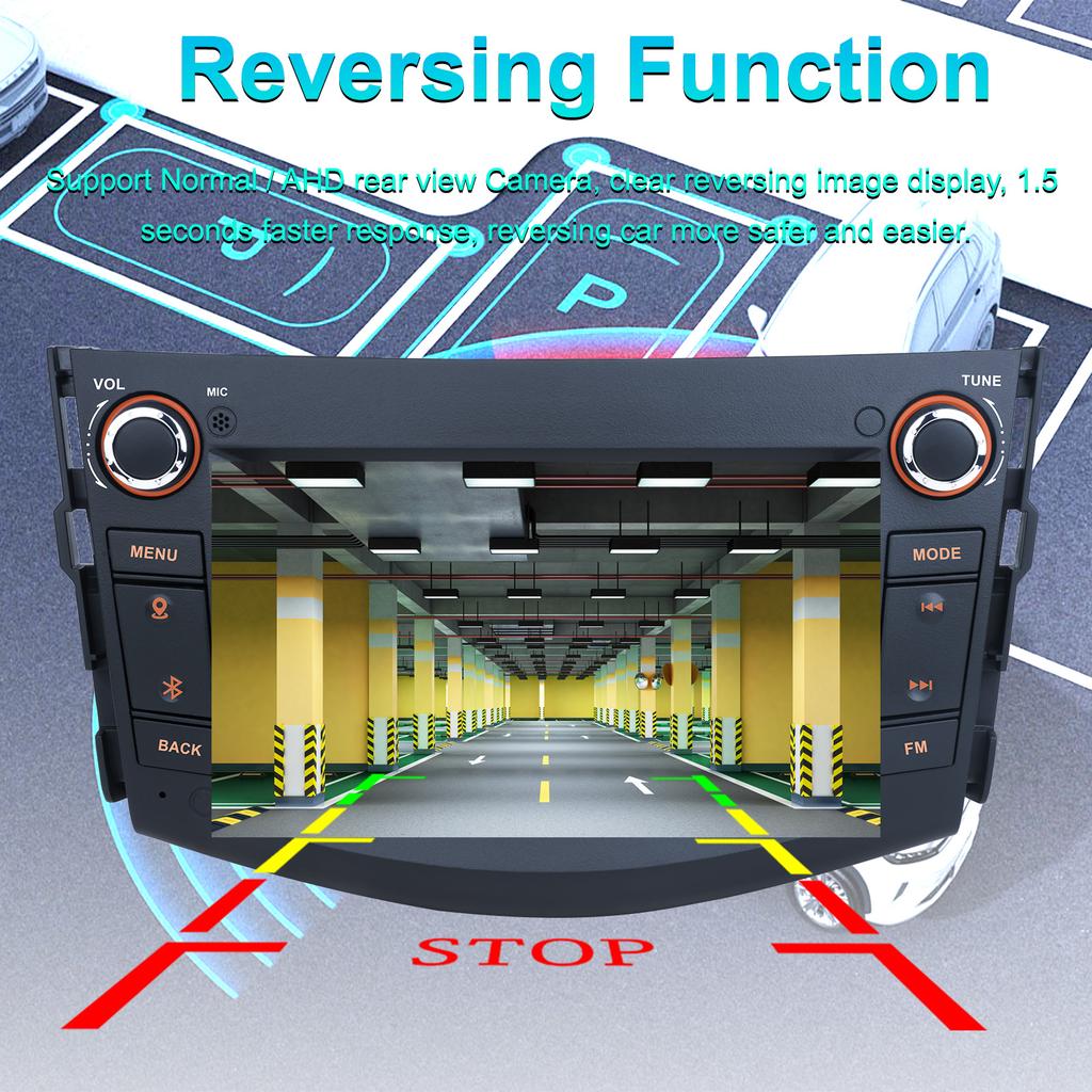 2+64G Android 13 автомобильная стереосистема для Toyota RAV4 2006-2012 7-дюймовый сенсорный экран радио с Carplay Android Auto GPS Mirror Link для Android/iOS WiFi