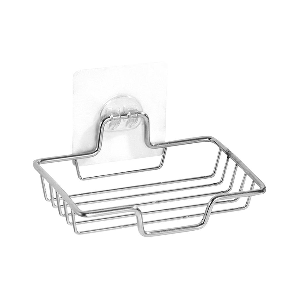 Мыльница на стене для душа, полка с защитным чехлом для мыла, мыльница из нержавеющей стали с клеем и 1 крючком