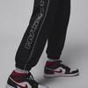 Jordan Side Letter Print Versatile Comfortable Cuffed Retro Sports Long Pants Knitted Joggers Men Bottoms Black FV7226-010