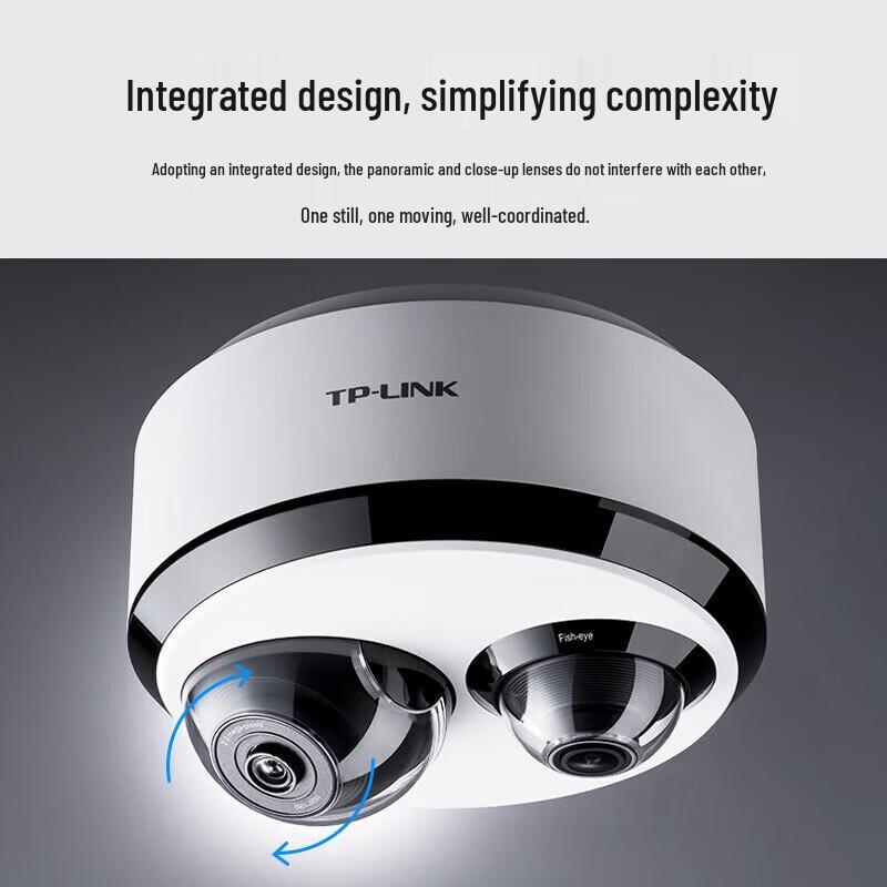Tp-Link 5-мегапиксельная HD Двойная камера 360° Беспроводная камера видеонаблюдения CN вилка (адаптер в комплекте)