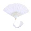Vintage Folding Fan Feather Lace Chinese Craft Fans Dance Hand Fan Can DIY Feathers Fan Home Decoration