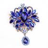 Брошь-цветок со стразами, элегантный кардиган, лацкан, пальто, деловой костюм, свитер, булавка, женские ювелирные изделия, подарок