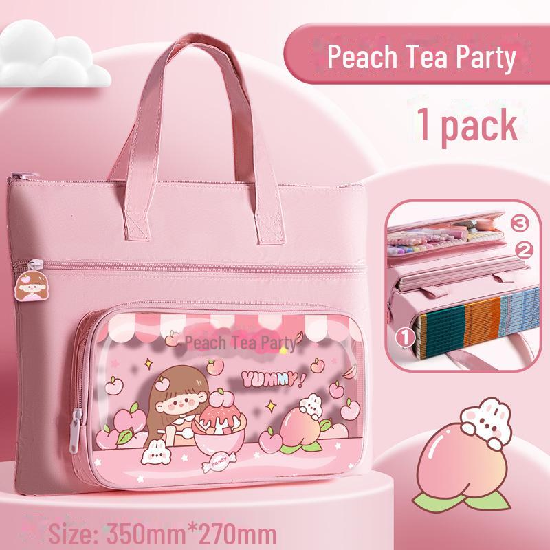 Портативная сумка для обучения с рисунками формата А4 для учащихся начальной школы - сумка для школьных и домашних заданий