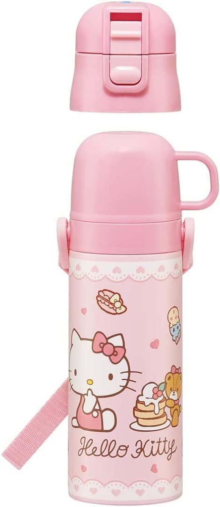 Skater Stainless Steel Water 470ml or 430ml Hello Kitty and Sanrio Perfect for Cute Sports Kids' Bottle, 2-Way Design, (Direct Drinking) (Cup