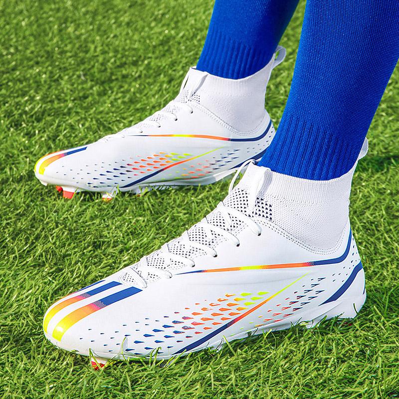 2024 Men's Soccer Shoes Large Size Ultralight Football Boots Boys Sneakers Non-Slip AG/TF Soccer Cleats Ankle Boots Unisex