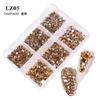 Nail Art Flat Bottom Diamond Mixed Color Champagne 6 Grid Mixed Batch Nail Diy Jewelry Sticker Diamond Nail Art Jewelry