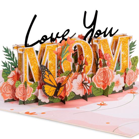 Mother's Day Pop Up Card Love You Mom 3D Greeting Card