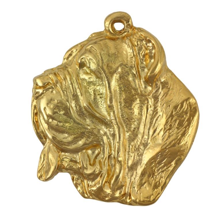 Neapolitan Mastiff, Mastino Napoletano - Gilded key ring with dog, handbag decoration, luxury accessory by Art-Dog brand