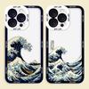Чехол для телефона K-Kanagawa Wave Cover Clear для iPhone Apple 17 AIR 16E 16 15 14 12 13 11 Pro Max Plus XR TPU DIY Shell Case