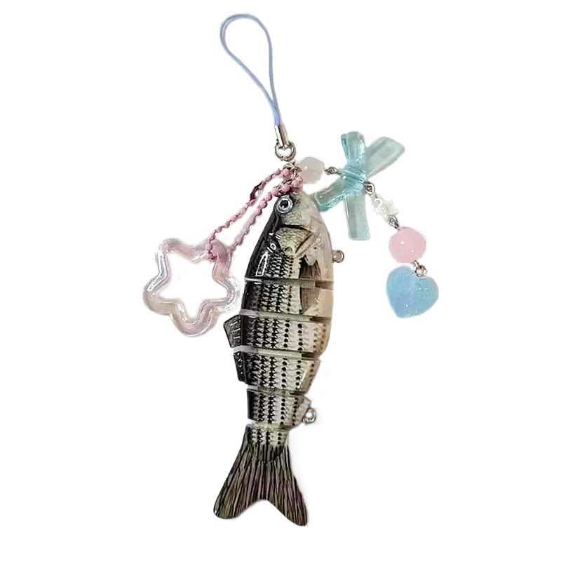 1 шт. Подвеска из бусин в океанском стиле, форма рыбы, брелок для морского отдыха, забавные искусственные рыболовные приманки, оригинальный подарок, разноцветный