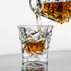 280ml/290ml Crystal Glass Creative Rotating Whiskey Ice Patterned Cocktail Glass Bar Beer Cup