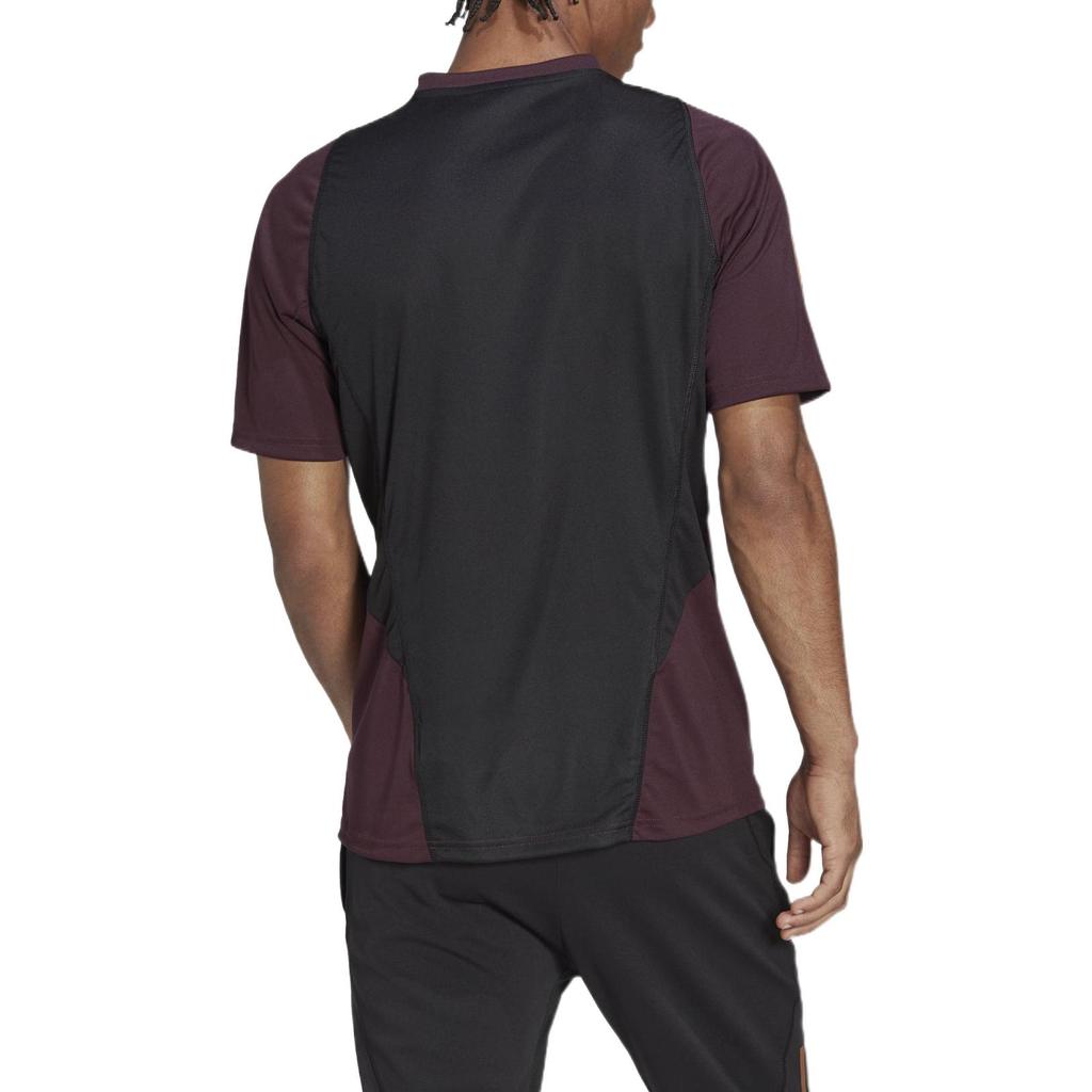 Adidas Футбольная майка с короткими рукавами и нашивкой с логотипом Germany Team Tiro 23, мужские топы бордового цвета HF3990