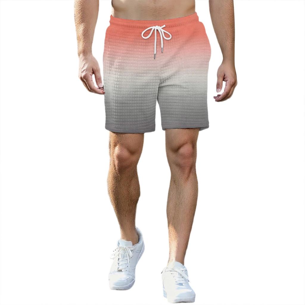 Мужские модные спортивные шорты с принтом, эластичный пояс, карманы, спортивные шорты