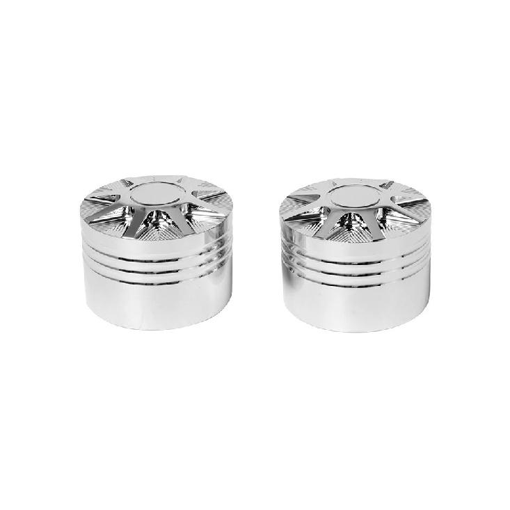 2x Motorcycle Front Axle Nut Covers Caps Aluminum Black/Chrome For Harley Sportster Touring Softail Dyna VRSC Fat Bob Wide Glide