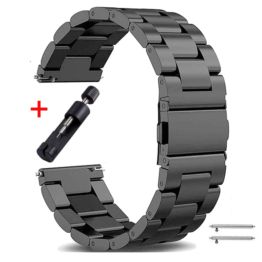 22 мм 20 мм 18 мм Металлический ремешок для Samsung Galaxy Watch 3 4 Active2 S2 Gear S3 Gt 2 Huawei GT2/Amazfit GTR Браслет из нержавеющей стали Подарок на День матери