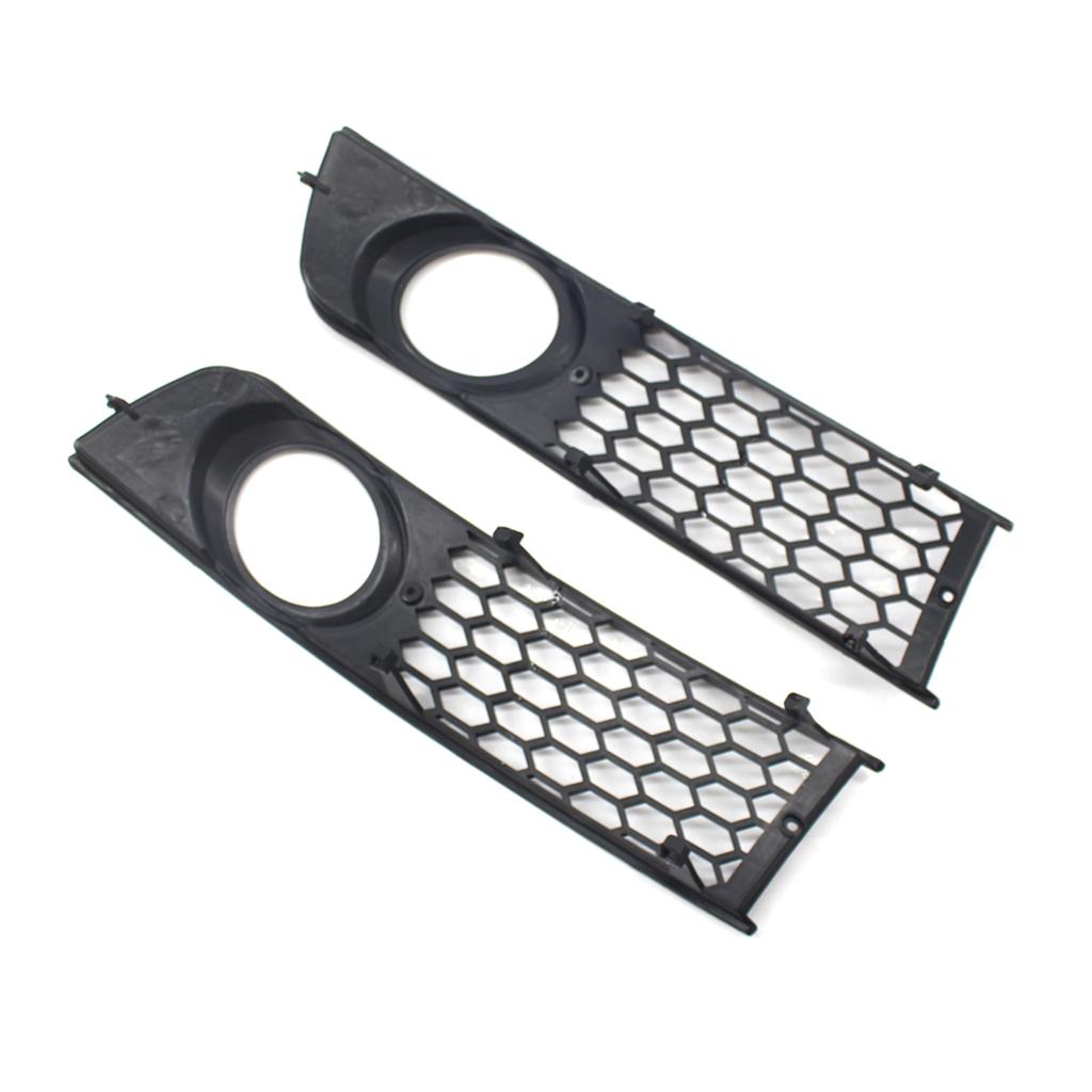 1 пара решеток переднего бампера для седана A4 B6 02-05, передние решетки, сотовый бампер, левая и правая противотуманные фары, рама, отделка