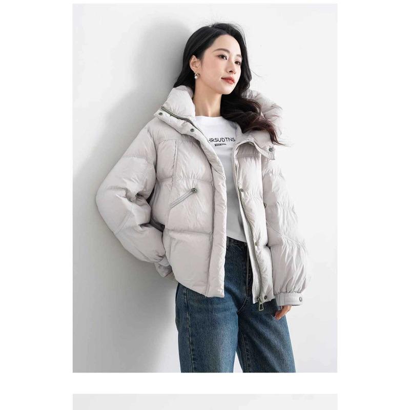Han Fan Thickened Puff Down Cotton Clothes Women's Winter New Loose Warm Zipper Hooded Jacket
