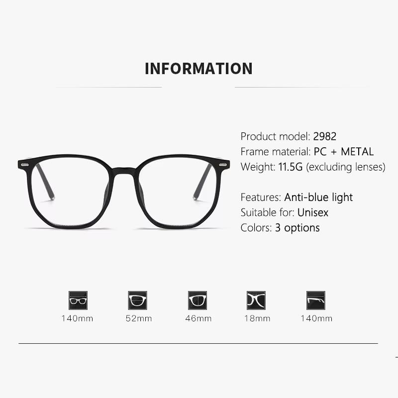 Xiaomi Retro Polygonal Photochromic Blue Light Blocking Glasses Lightweight Myopia Eyewear