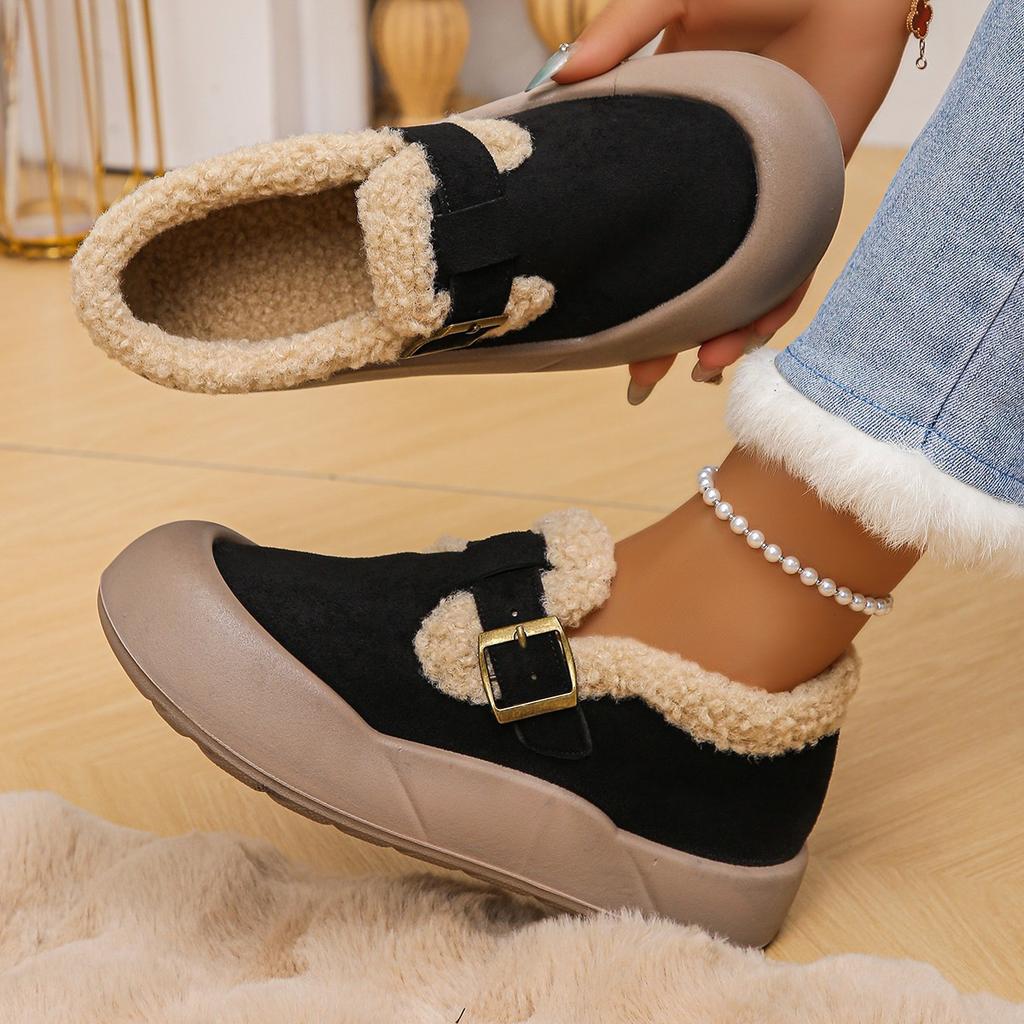 Winter Velvet Anti Slip Thick Warm Cotton Shoes Snow Short Boots Women's Cotton Shoes