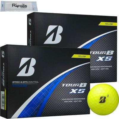 Bridgestone 2024 TOUR B XS Tour BXS Желтый 2 дюжины набор из 24 шариков набор листов для чистки Оригинал