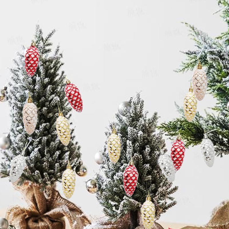 5 шт./коробка для домашнего рождественского украшения, подарочного украшения для рождественской елки Navidad, пластик