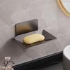 1pc Household Wall Mounted Shelf Toilet Soap Drain Box Bathroom Non Perforated Soap Box Bathroom Wall Soap Storage Rack