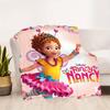 1 шт., Плед Disney Fancy Nancy, Для гостиной, Путешествий, Кемпинга, Автомобиля