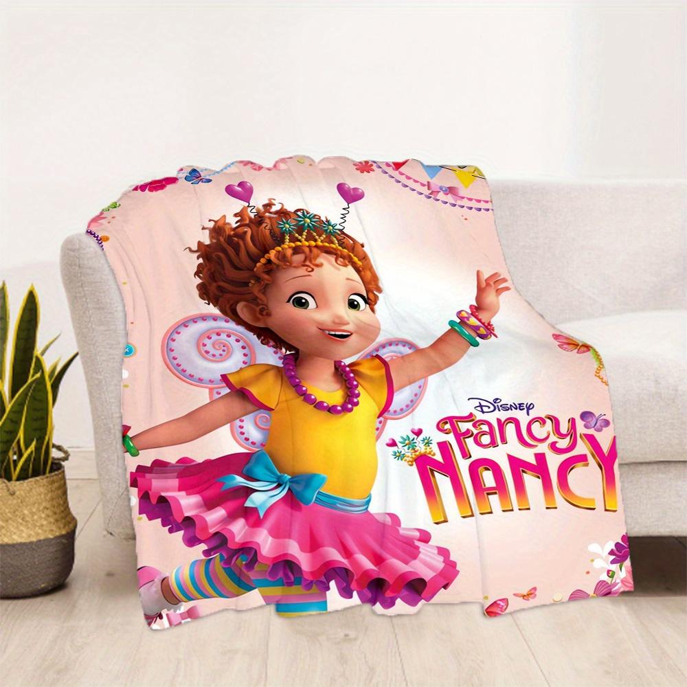 1 шт., Плед Disney Fancy Nancy, Для гостиной, Путешествий, Кемпинга, Автомобиля