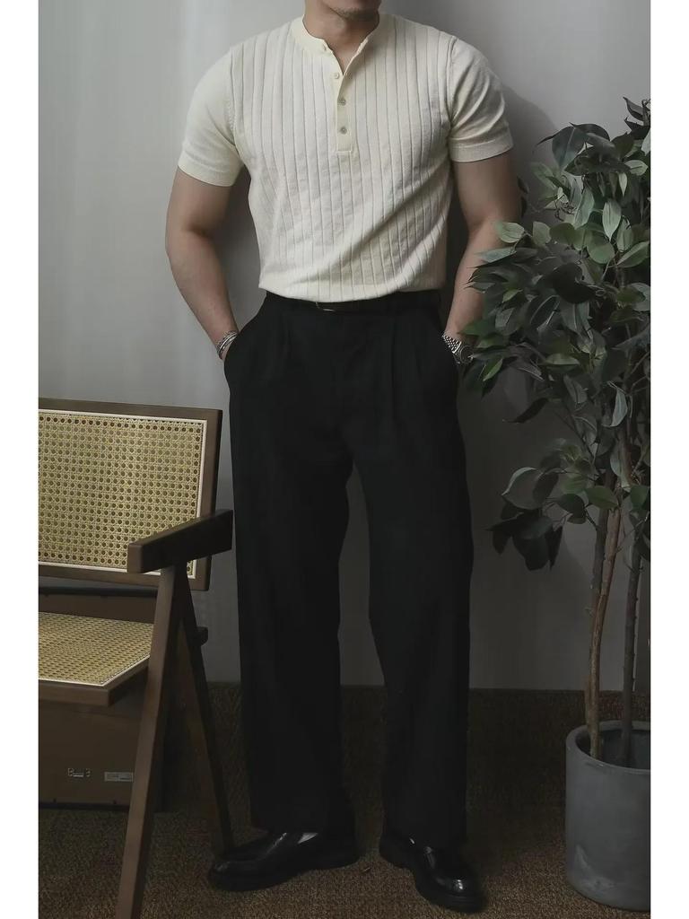 2023 Модная однотонная мужская рубашка поло с коротким рукавом