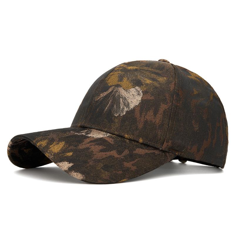 Ladies spring and summer new baseball cap print hard top cap outdoor versatile sun visor fashion hat