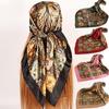 90*90Cm Shawls  Beach Sunscreen Silk Scarves 2024 Europe And America Kerchief Popular Print Square Bandannas