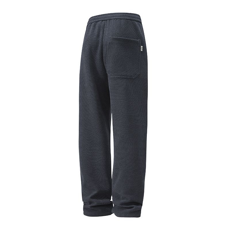 Spring, autumn and winter four seasons new European and American knitted twill loose straight versatile casual pants men's tide PANTS