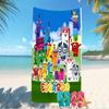 Customizable personalized beach towels Numberblocks themed designs.Suitable for the beach, yoga, sports;ideal as beach accessories