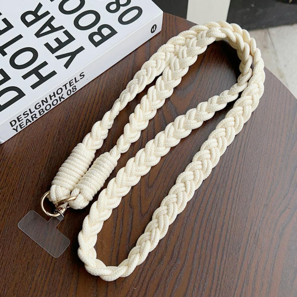 Macrame Woven Phone Lanyard Clear TPU Connector Neck Phone Strap Phone Keychain Strap for Phones
