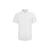 Calvin Klein Casual Cotton Linen Simple Embroidered Letter Patch Pocket Short Sleeve Shirt Men shirts White J320784-YAF