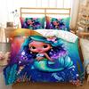 Cute Scales Three-Piece Quilt Cover 3D Digital Printing Bedding Set