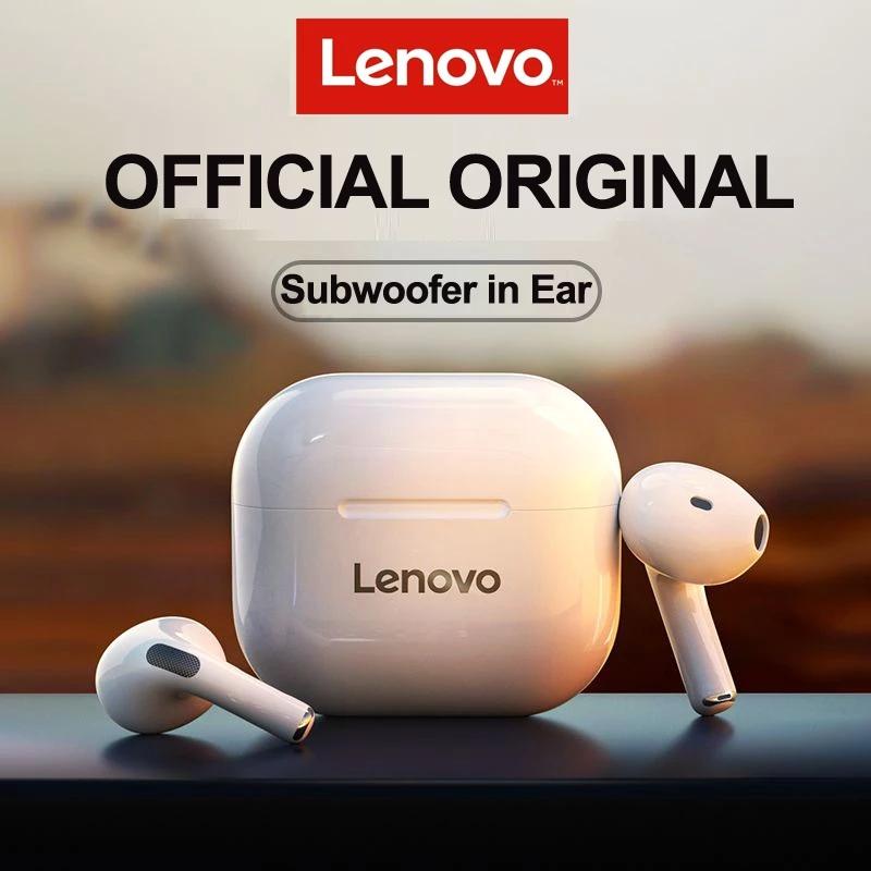 Lenovo Наушники LP40 TWS Bluetooth 5.0 с двойным стереофоническим шумоподавлением и басами с сенсорным управлением, наушники с длительным режимом ожидания