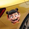 Мультистильные забавные аниме 3D наклейки Nezha для автомобиля водонепроницаемые и солнцезащитные наклейки для украшения хвоста автомобиля