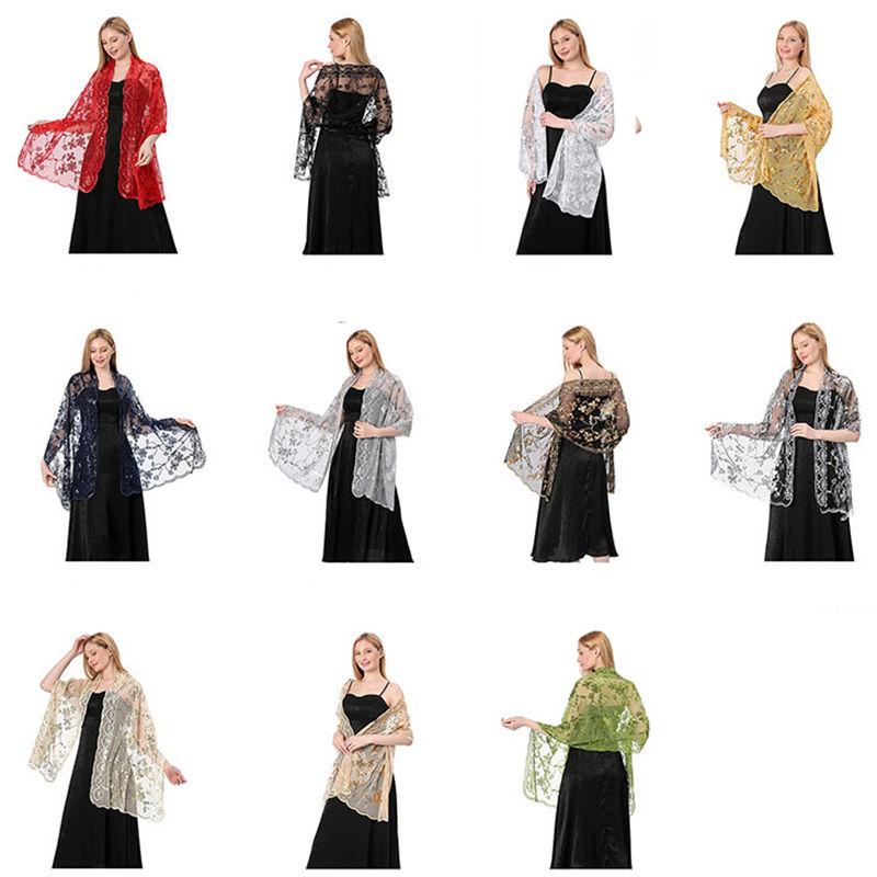 Sequined Shawl Cheongsam Shawl Color Women Scarf Fashion Pure Evening Gown