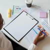 4pcs A4 Clipboard Folders, Black Plastic Writing Boards with Metal Rings, Durable Job Ticket Holders for Notes, Forms, Documents