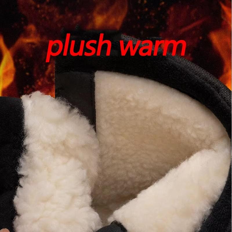 Зимние мужские ботинки-дутики с вращающейся кнопкой, толстые плюшевые хлопковые ботинки, сохраняющие тепло, зимние ботинки, нескользящие ботинки до середины икры, обувь для улицы